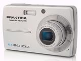 Praktica Luxmedia 12-TS Digitalkamera (12 Megapixel, 3-fach opt. Zoom, 7,6 cm (3 Zoll) Display) inkl. Tasche silber - 