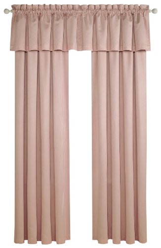 Lightcatcher Suede Solid  54-inch-by-17-inch Single Valance Blackout Thermal, Baby Pink