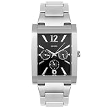 GUESS Men's Stainless Steel Black Dial Watch #10201G