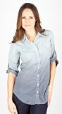 Artine Striped Button Back Tunic - Green