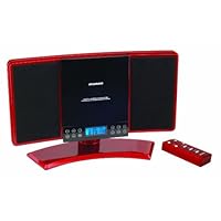 Sylvania SRCD2730-Red CD AM/FM Micro System with LED Alarm Clock, Desk or Wall Mountable (Red)