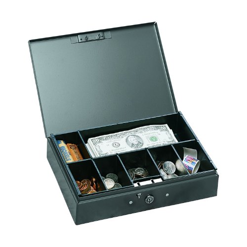 MMF Industries Low Profile Steel Cash Box, Gray (221F10GRA)