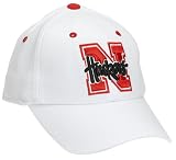 Nebraska Adult One-Fit Hat (White)