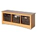 Sonoma Maple Finish Storage Cubbie Bench