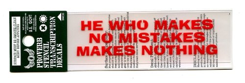 ＰＲＯＶＥＲＢ　ステンシルステッカー 失敗しない者は何も出来ない