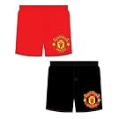 Childrens/Kids Manchester United Football Club Underwear Boxer Shorts (Pack Of 2)
