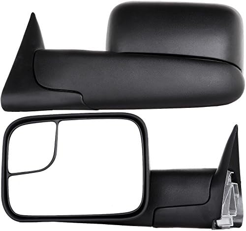 Scitoo For Dodge 94-01 Ram 1500 94-02 Ram 2500 3500 Manual Towing Mirror W/Support Brackets Pair Set