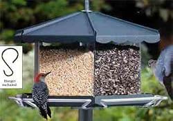 Triple Bin Party Bird Feeder