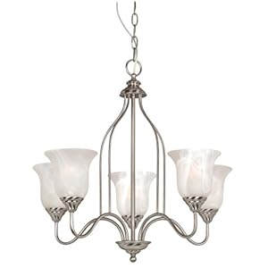 Hardware House 543934 Saturn 23-Inch by 21-3/4-Inch Chandelier Satin Nickel