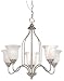 Hardware House 543934 Saturn 23-Inch by 21-3/4-Inch Chandelier Satin Nickel