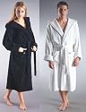 Bademantel-Robe'n Hood, 100% Baumwolle, mittellang, mit zweilagiger
 Kapuze
