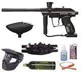 Kingman Spyder Xtra Silver Paintball Gun Package - Diamond Black