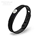 Power Ionics IDEA BAND 3000ions/cc 4IN1 Tourmaline Titanium Germanium F.I.R Sports Bracelet Wristband/066 (Black/Gray)