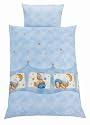 Julius Z&ouml;llner 85001 1581 3 - Bettw&auml;sche, 100/135 und 40/60 - Kuschelb&auml;r blau