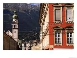Picturesque Mountain Scenery Rising Above the Streets of Innsbruck, Innsbruck, Austria, Photographic Poster Print by Glenn Beanland, 40x30