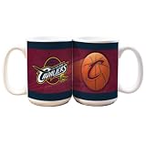 NBA Cleveland Cavaliers 15-Ounce White Sportsball Mug (2 Pack)