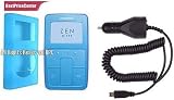 Baby Blue Protective Skin for Creative Zen Skin + Car Charger for Creative Zen