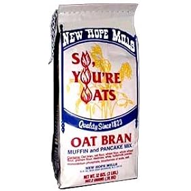 New Hope Mills, Oat Bran Pancake mix, (also for muffins or waffles): Box of 4 by old fashion food