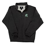Michigan State University Men's Charcoal Gray 1/4 Zip Jacket