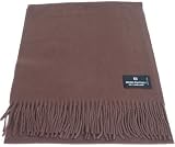 Bruno Piattelli Brown Designer Unisex Wool Scarf Scarves