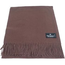 Bruno Piattelli Brown Designer Unisex Wool Scarf Scarves