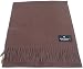 Apparel : Bruno Piattelli Brown Designer Unisex Wool Scarf Scarves