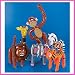 6pc Inflatable Zoo Jungle Animal Assortment