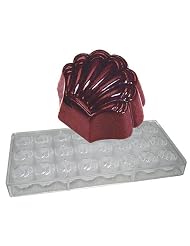 Buy Fat Daddio's Scalloped Shell Polycarbonate Candy Mold 24-Piece Tray