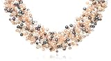 Multi-Color Dyed Freshwater Cultured Pearl Floating Necklace, 17