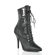 Pleaser Boots Women's SEDUCE-1030 5" Lace-Up Ankle Boot with D-Ring Buckles Side Zip Available in 2 Colors