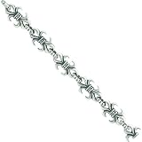 Sterling Silver Gothic Fancy Link Bracelet 7.5