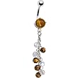 Semi Precious Tiger Eye Stone Dangle Belly Ring