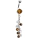 Semi Precious Tiger Eye Stone Dangle Belly Ring