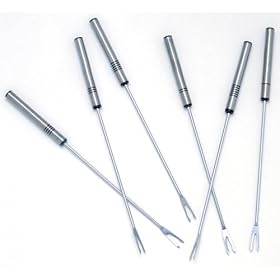 Norpro Set of 6 Fondue Forks, Stainless Steel Handles by Norpro