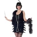 20s Fashion Flapper Adult Costume Retro 20's Speakeasy Moll Dress Party Outfit