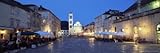 Town Square and Cathedral of St. Stjepan at Dusk, Hvar Town, Hvar Island, Dalmatia, Croatia Premium Photographic Poster Print by Gavin Hellier, 32x96