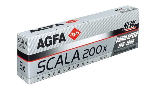 Agfa Scala 200X Black & White Transparency Film, ISO 200, 135mm Size, 36 Exposure for Black & White Slides, 5 Pack