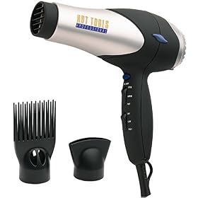 Buy Hot Tools Professional 1069S 1600 Watt Professional Turbo Hair Dryer, Silver Black by Hot Tools