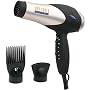 Hot Tools Professional 1069S 1600 Watt Professional Turbo Hair Dryer, Silver/Black