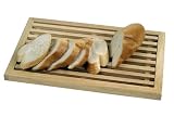 Bread Chopping Board with Crumb Catcher and Removeable Slots 40cm x 25cm in Natural Wood