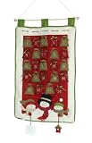 Soft Fabric Hanging Snow Friends Advent Calendar with 24 pouches
