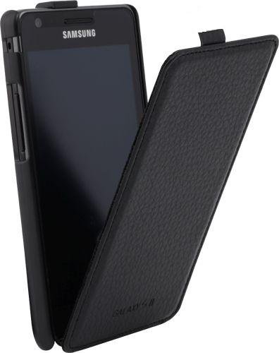 housse etui samsung galaxy s2 i9100 cuir noir d'origine