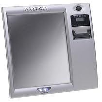 Zadro LED Lighted Fogless Mirror with Clock