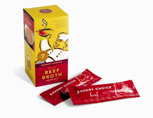 Savory Choice Beef Broth Concentrate, 5.1-Ounce Boxes (Pack of 4) by Savory Choice