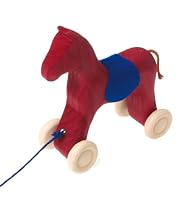 Red Pull Along Horse