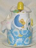 2 Tier Moon and Star Baby Diaper Cake