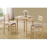 3pc Dinette Table and Chairs Set in Natural Finish