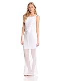 Julian Taylor Womens Crochet Knit Maxi Dress