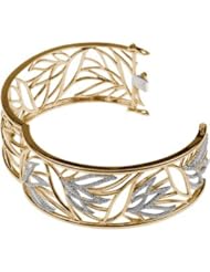 CleverEves 14K Yellow Gold White Gold 1 1 2 Ct Tw 14Ktt Diamond Bangle Bracelet