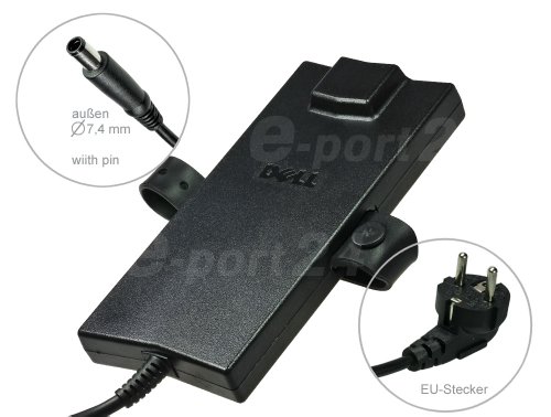 Original 90W Adaptateur chargeur secteur AC Adapter pour ordinateur portable DELL Inspiron 17 1370 1427 1428 1440 1470 1546 1570 1750 15z 17z Studio 13 15 16 17 1435 1440 1450 1457 1535 1536 1537 1555 1557 1745 1747 XPS 13 XPS 1340 XPS 16 XPS 164 XPS 1640 Latitude E4200 E4300 E540 E5500 E6400 E6500 . Avec câble d’alimentation standard européen de e-port24®